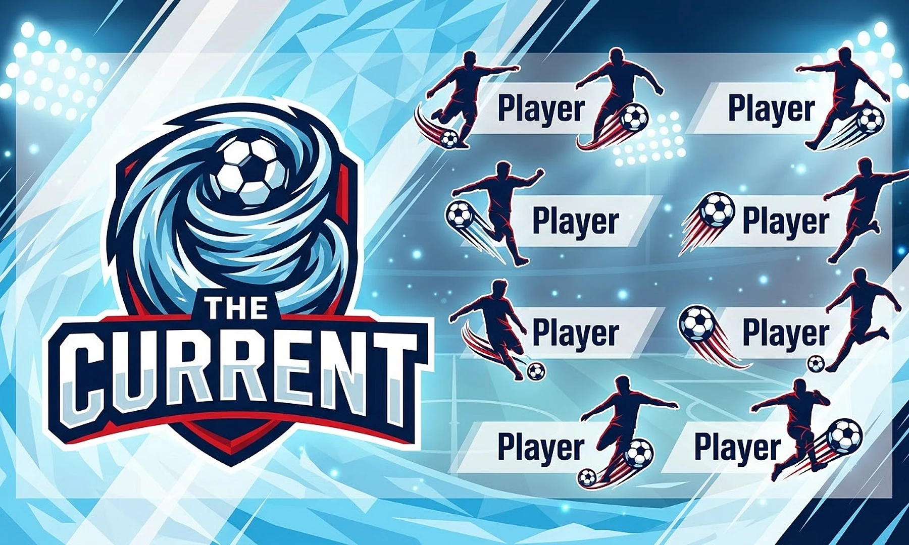 The Current soccer team banner created with AI