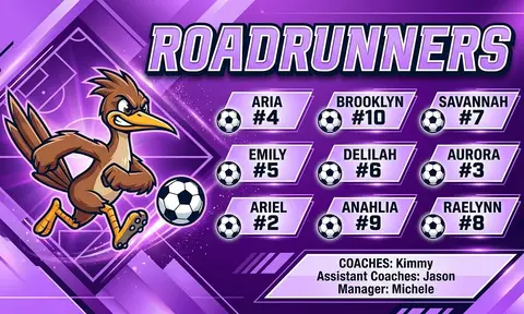 Roadrunners Soccer AI image template