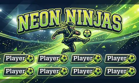 Neon Ninjas Soccer AI image template
