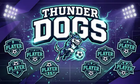 THUNDER DOGS Soccer AI image template