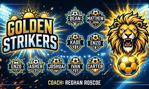 Golden Strikers Soccer AI image template