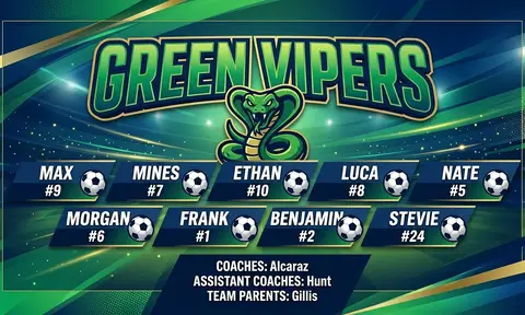 Green vipers Soccer AI image template