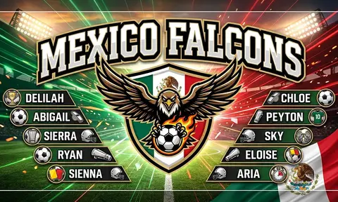 Mexico Falcons Soccer AI image template