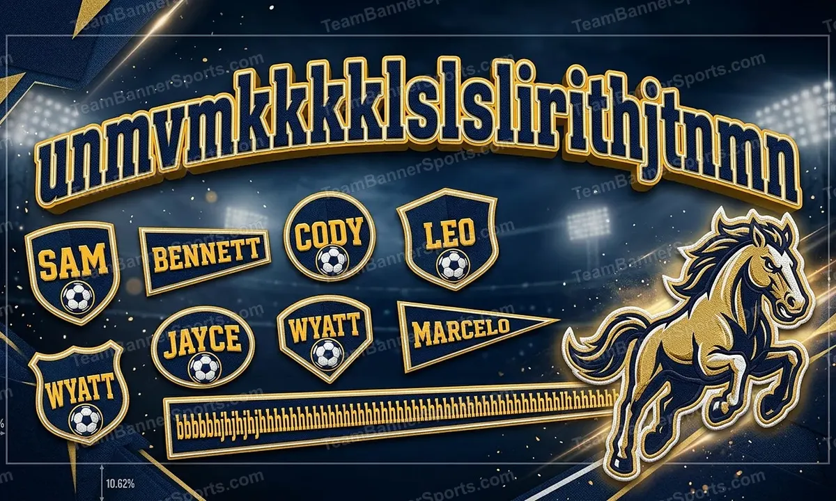 unmvmkkkkkkklslslslsliririithjtnmn soccer team banner created with AI