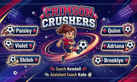 Crimson crushers Soccer AI image template
