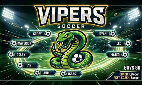 Vipers Soccer AI image template