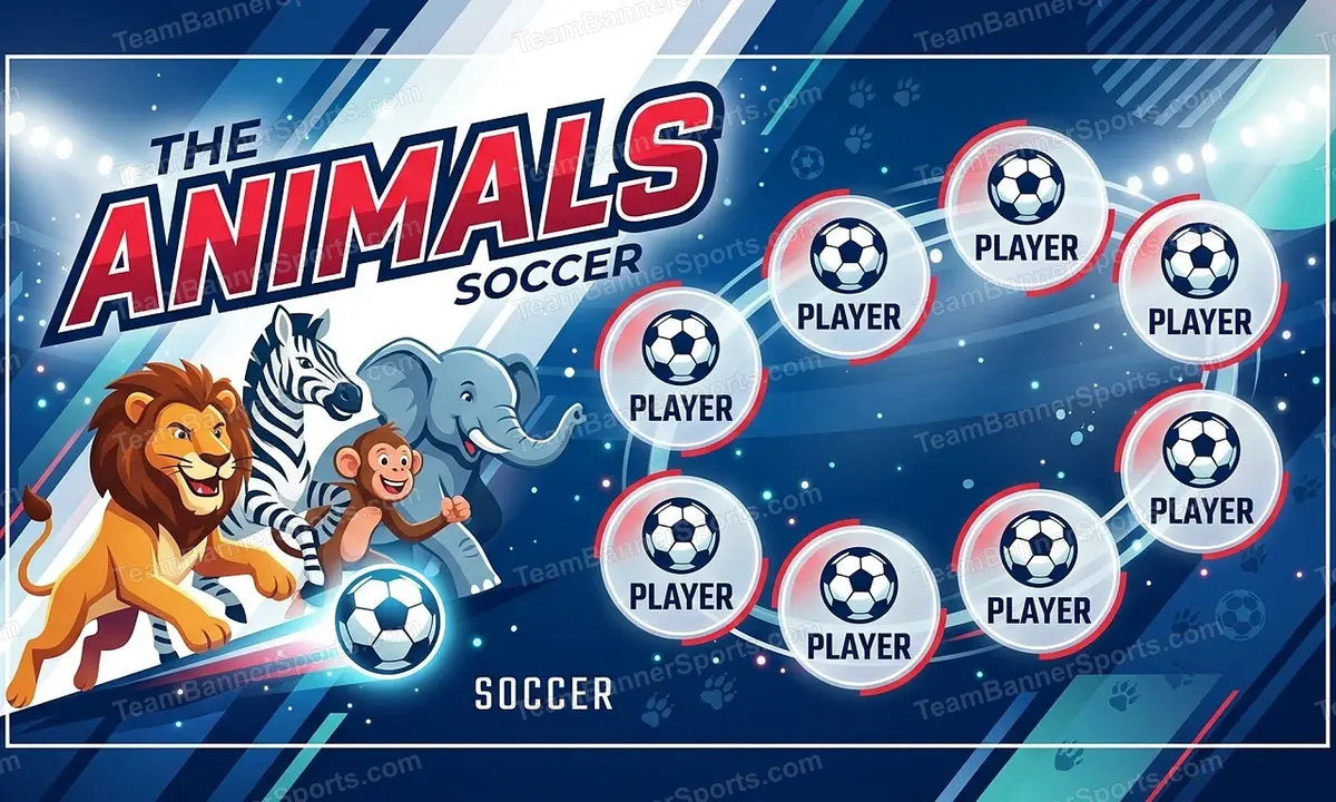 The Animals soccer team banner created with AI