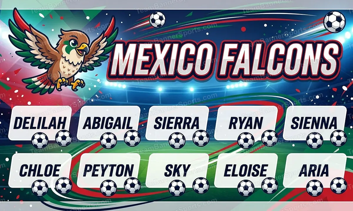 Mexico Falcons soccer team banner created with AI