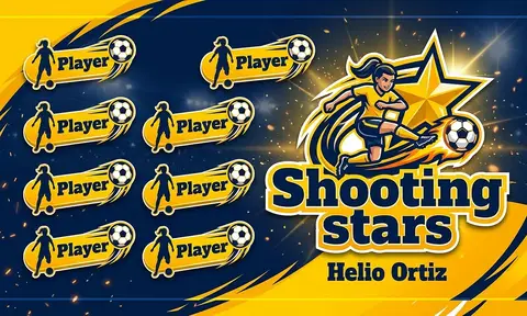 Shooting stars Soccer AI image template