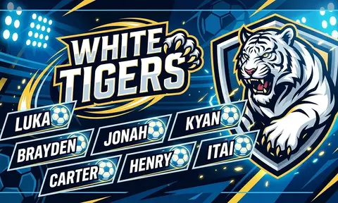 White Tigers Soccer AI image template