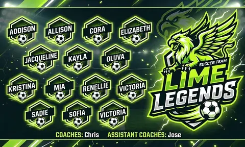 Lime Legends Soccer AI image template