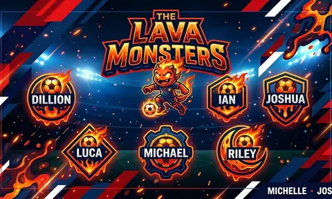 The Lava Monsters Soccer AI image template