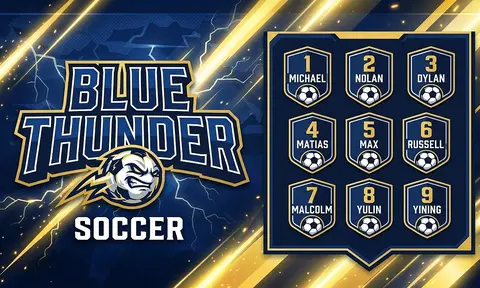 Blue Thunder Soccer AI image template