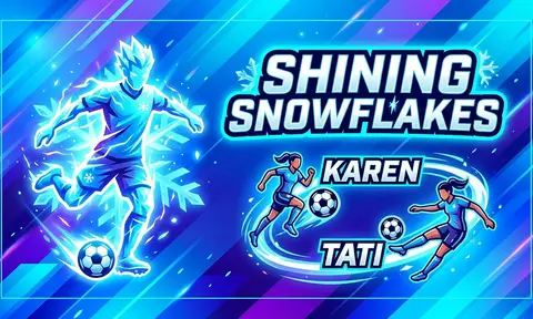 Shining snowflakes Soccer AI image template