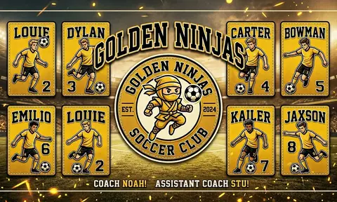Golden Ninjas Soccer AI image template