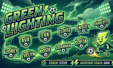 Green Lighting Soccer AI image template