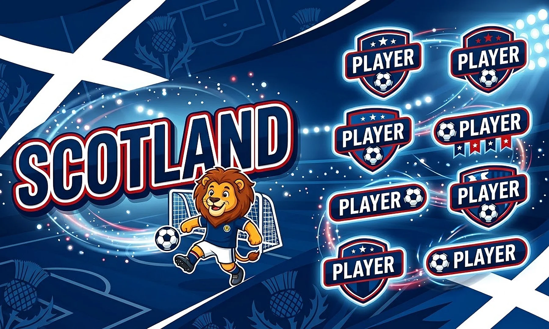 Scotland Soccer AI image template