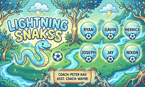 Lightning Snakss Soccer AI image template