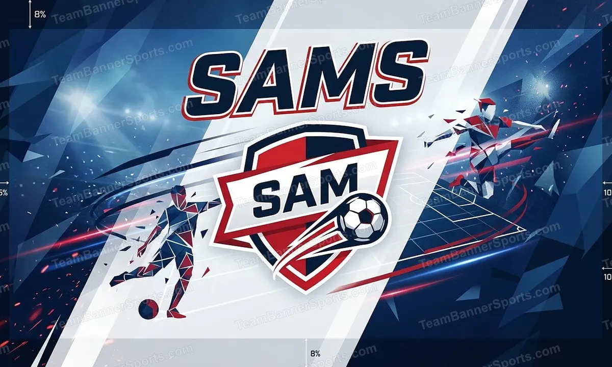 sams soccer team banner created with AI
