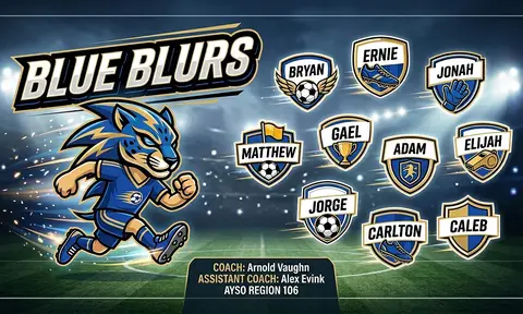 Blue Blurs Soccer AI image template