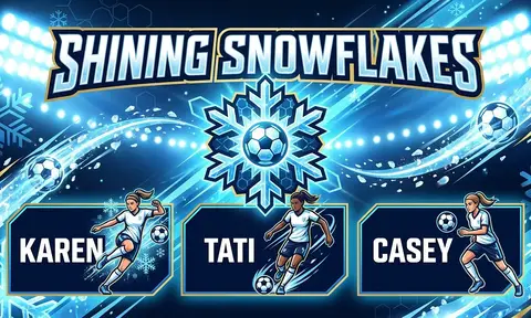 Shining snowflakes Soccer AI image template
