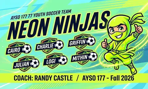 Neon Ninjas Soccer AI image template