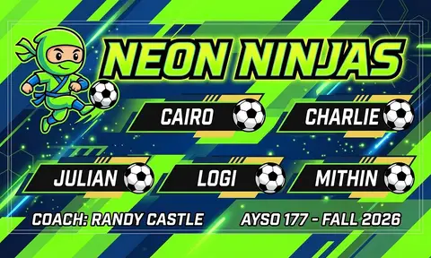 Neon Ninjas Soccer AI image template