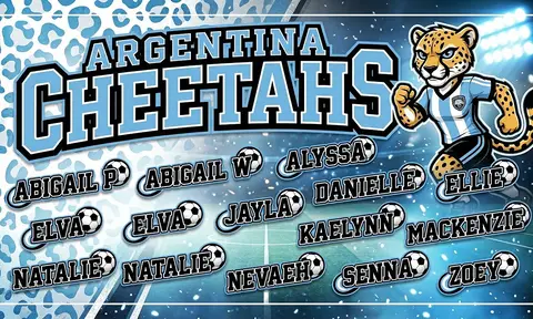 Argentina Cheetahs Soccer AI image template