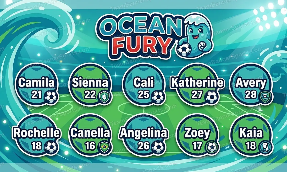 Ocean Fury soccer team banner created with AI