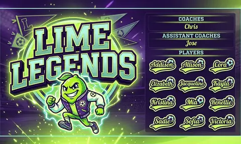 Lime Legends Soccer AI image template