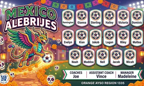 Mexico Alebrijes Soccer AI image template