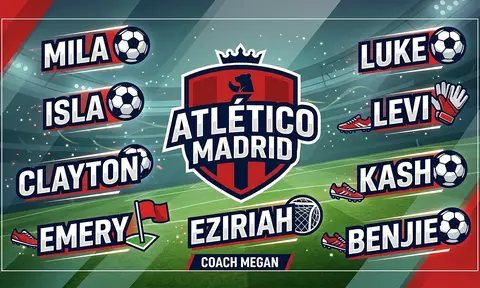 Atlético Madrid Soccer AI image template