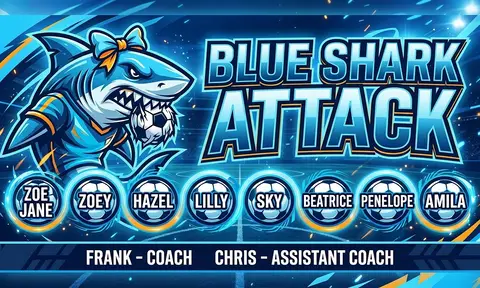 Blue Shark Attack Soccer AI image template
