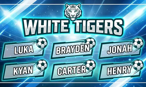 White Tigers Soccer AI image template