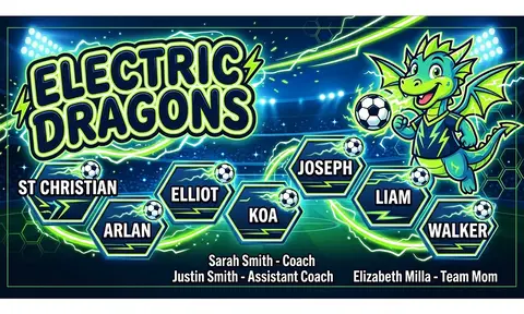 electric dragons Soccer AI image template