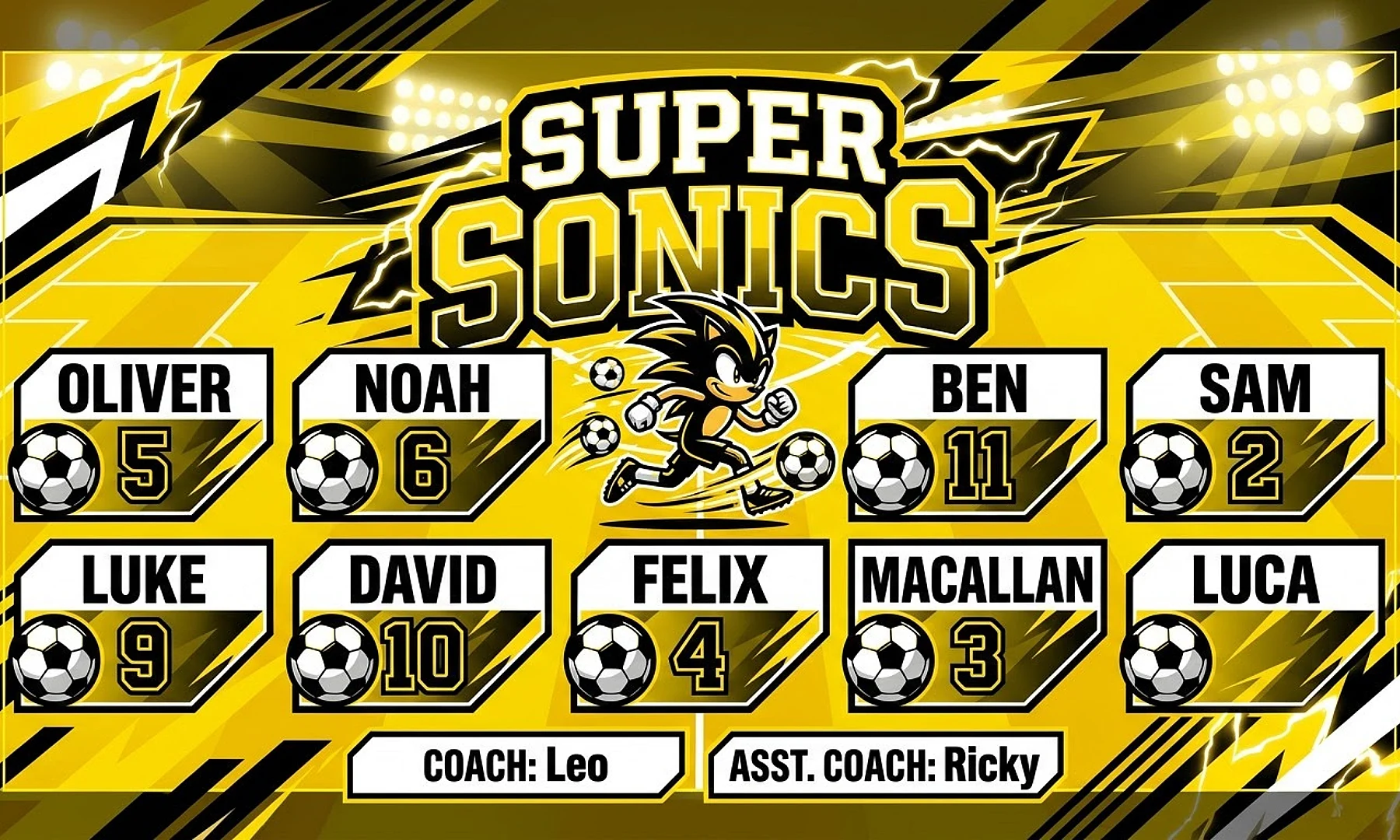 Super sonics Soccer AI image template