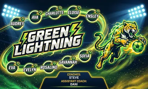 Green Lighting Soccer AI image template