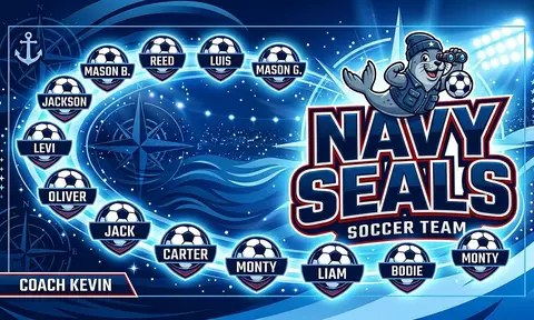Navy Seals Soccer AI image template