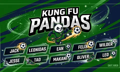 Kung Fu Pandas Soccer AI image template