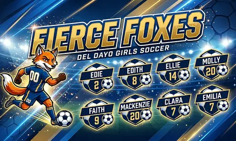 Fierce Foxes Soccer AI image template