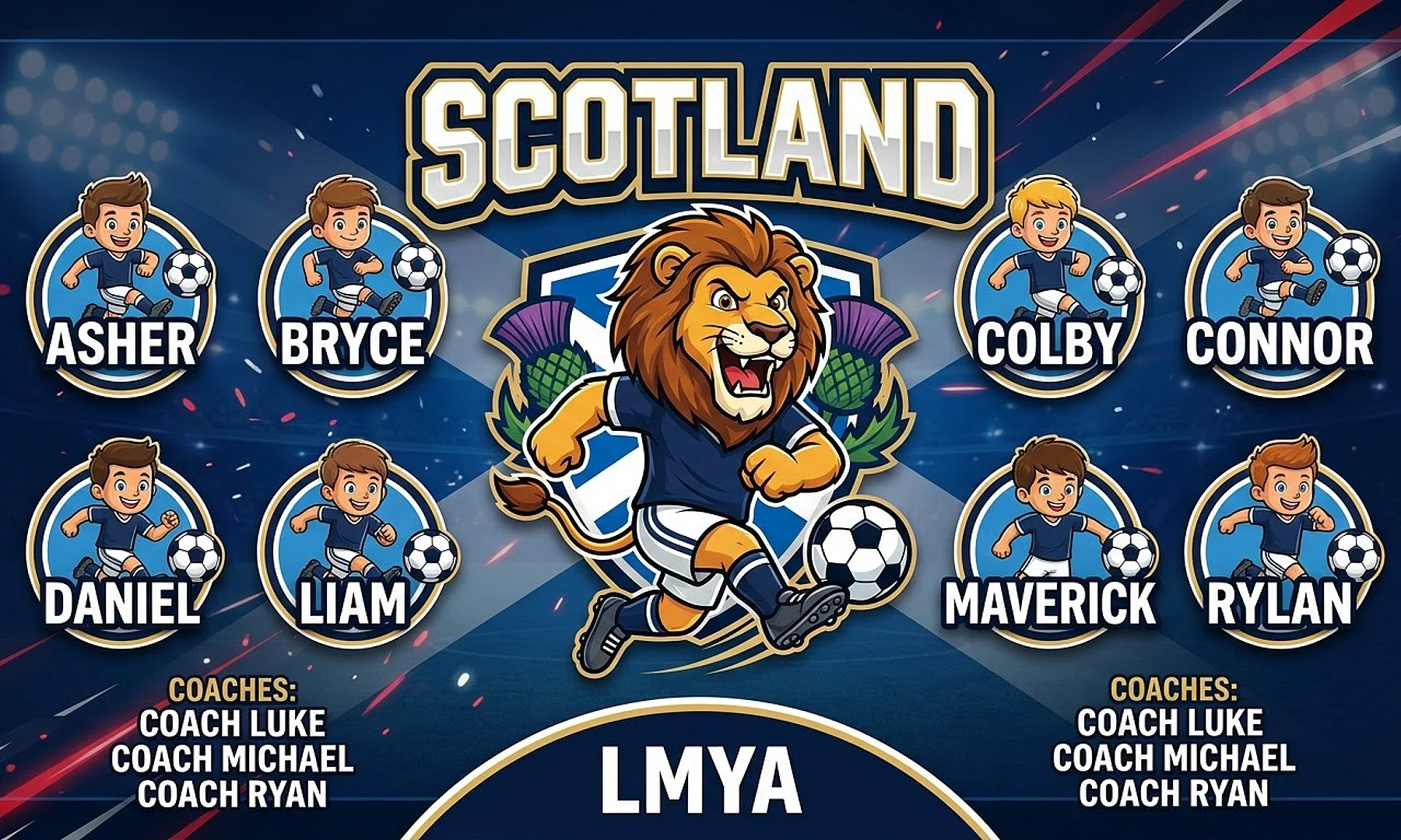 Scotland Soccer AI image template
