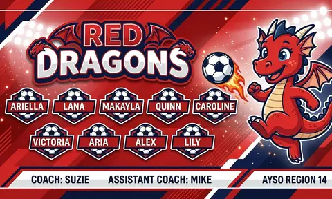 Red Dragons Soccer AI image template