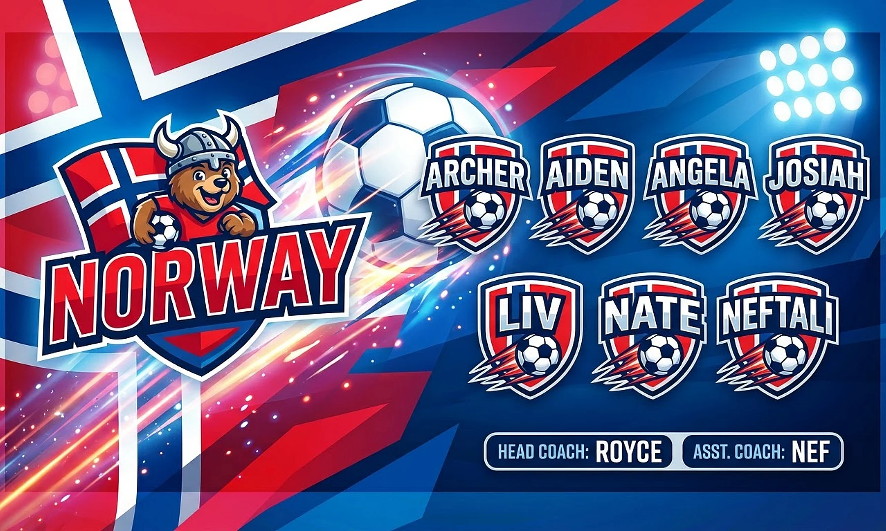 Norway Soccer AI image template