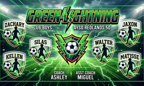 Green Lightning Soccer AI image template