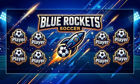 Blue Rockets Soccer AI image template