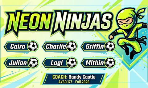Neon Ninjas Soccer AI image template