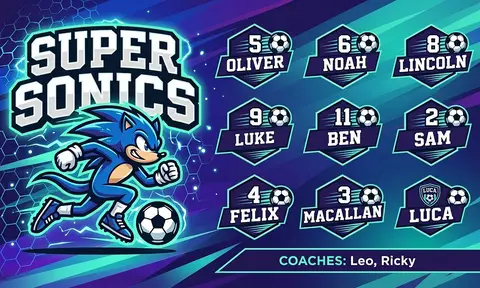 Super sonics Soccer AI image template