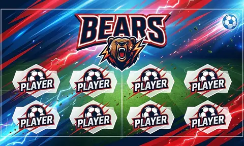 Bears Soccer AI image template