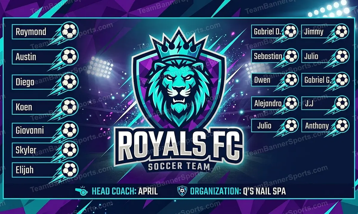 Royals FC soccer team banner created with AI