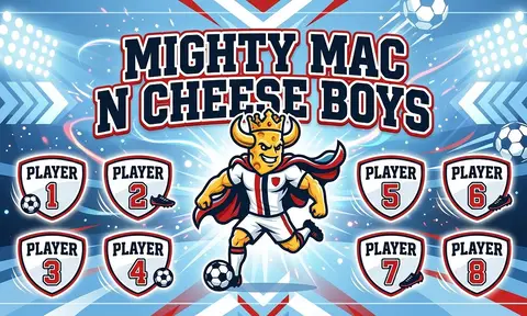 Mighty Mac n Cheese Boys Soccer AI image template